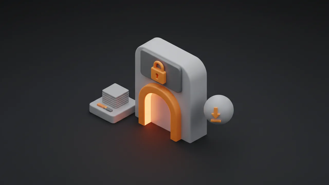 Illustration for Kurs- und Digital-Download-Shop mit geschütztem Zugang
